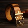 Handmade Fc Buckle Belt Men'S Brass Day Buckle Casual Retro Belt Ami Kaji Denim Belt