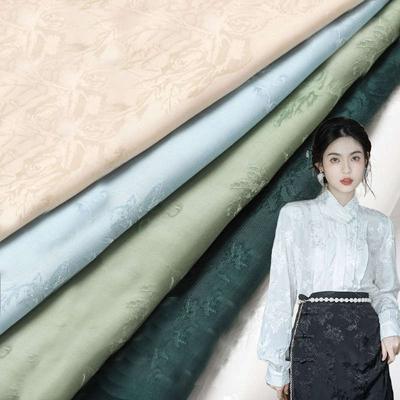 Figured Cloth Solid Color Pattern DIY Fabric Artificial Cotton Jacquard Rayon