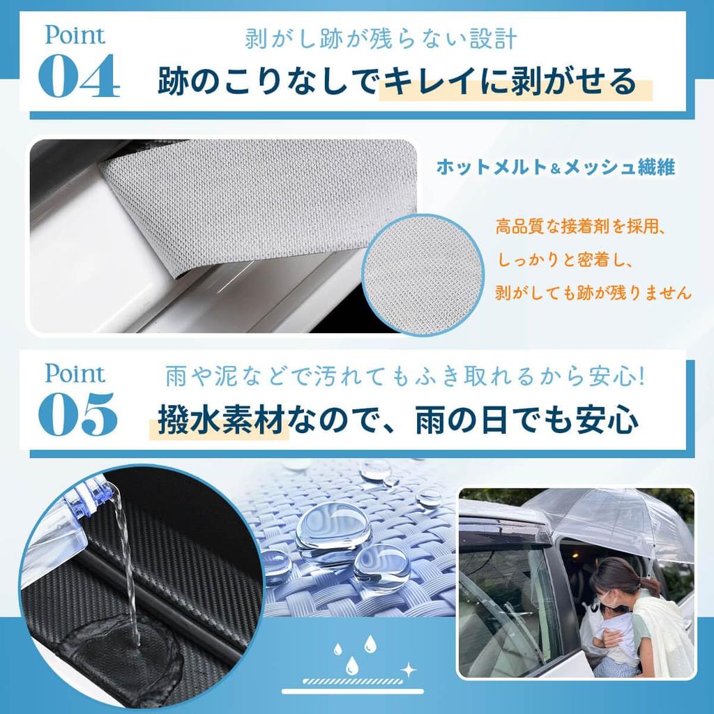 SOMOTO Estribos Laterales Placas Protectoras Universales Estribo de Coche PU Alto Fácil Interior de Puerta de Coche Sólido Juego de Incluye Instrucciones en Japonés Protectores,