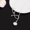 Heart Necklace 925 Sterling Silver Party Gifts Fashion Jewelry