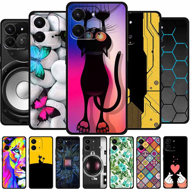 Per Custodia Redmi 15C 5G Lusso Morbido TPU Custodia per Telefono su Xiaomi Redmi 15C Modello Geometrico Cover Antiurto Silicone Antiscivolo Coque
