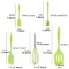 5Pcs Silicone Baking Kitchenware Set - Heat-Resistant Silicone Spatula, Brush, Spatula, Cooking Spoon, Egg Beater