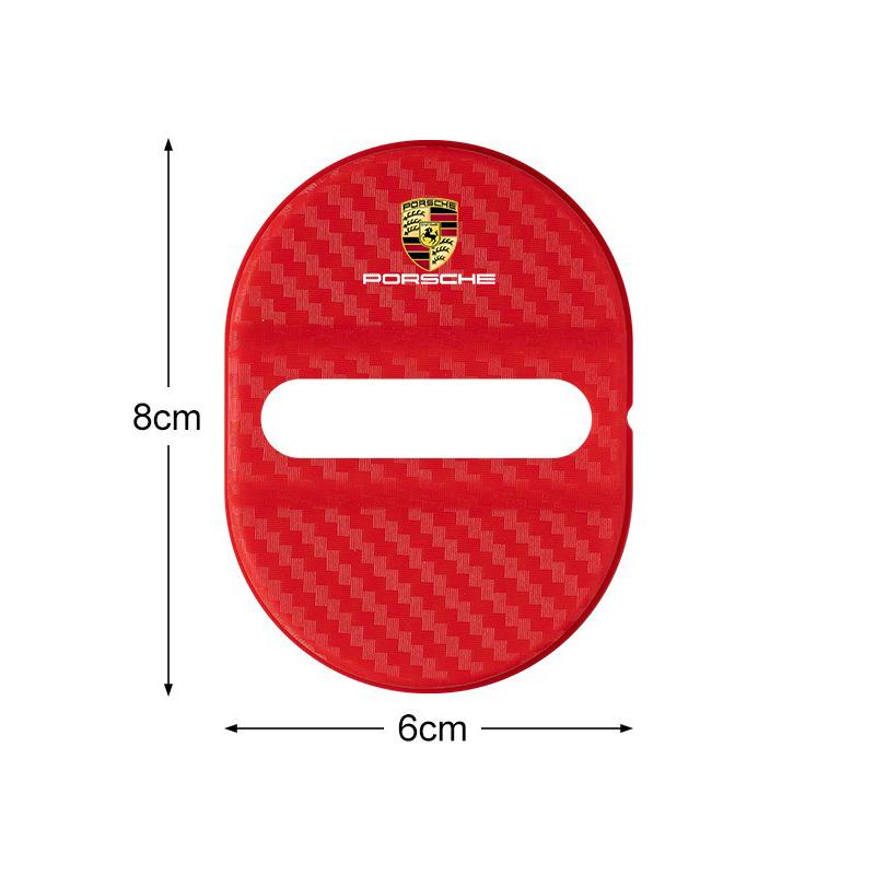 4pz Copertura Protettiva Elastica per Fibbia Serratura Portiera Auto in Silicone Per Porsche Cayenne Panamera Macan 911 Taycan Boxster Cayman 918Pajun