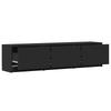 TV Stand with LED Lighting Black 165 X 34 X 40 Cm Engineered Wood