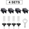 Fechaduras de Janela, Pacote com 4 Fechaduras de Janela de Correr com Chave para Janelas e Portas de Correr Verticais e Horizontais,Fácil de Instalar,Fechadura de Segurança Ajustável para Janela
