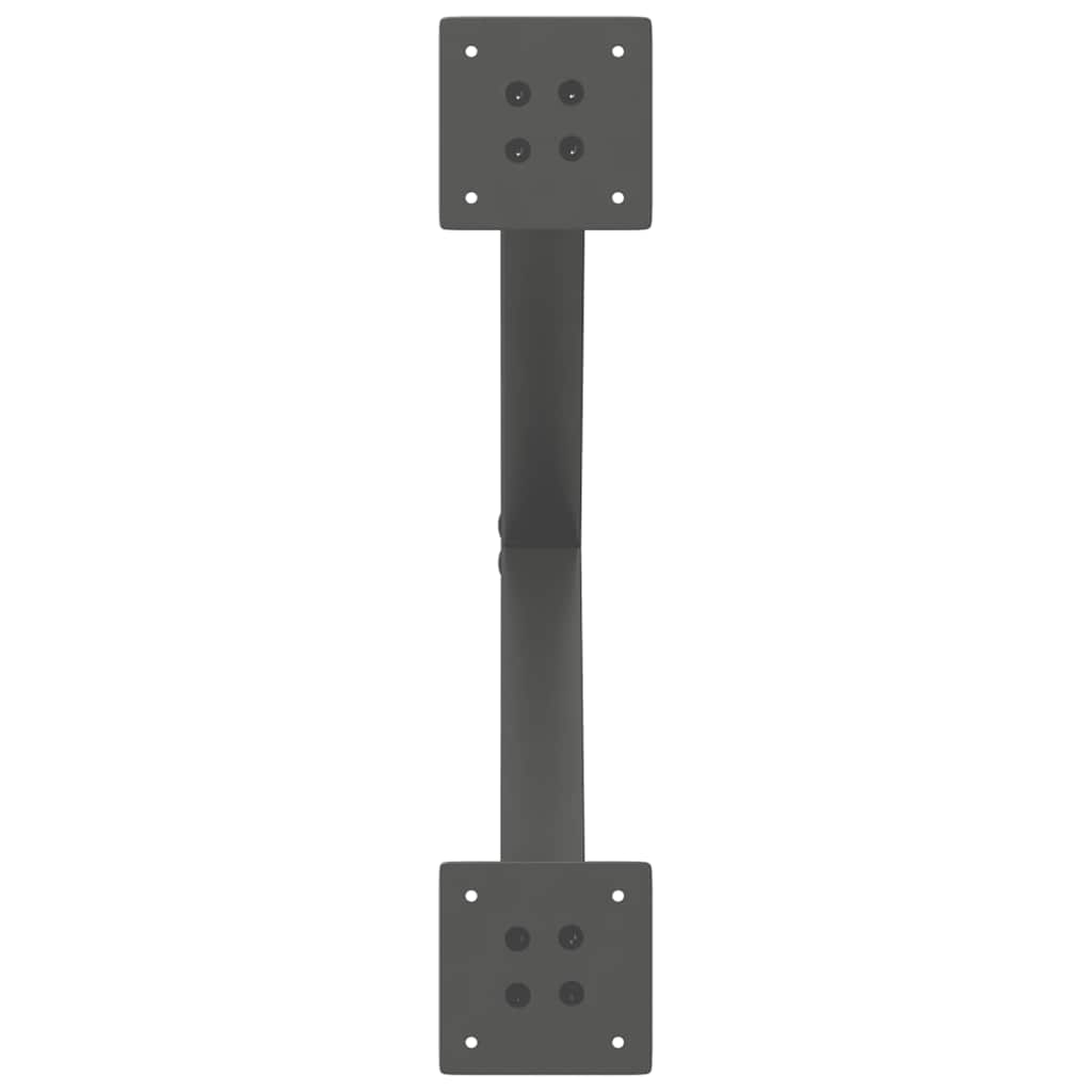 Vidaxl Coffee Table Legs, 2 Pcs, Anthracite, 50X(42-43) Cm, Steel
