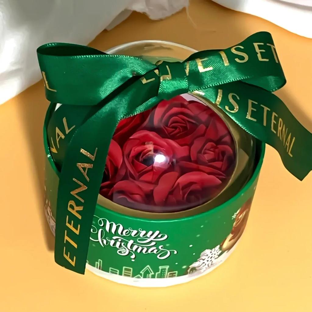 Rose Hug Bucket Hemisphere Round Rose Flower Packaging Box Christmas Valentine Flower Chocolate Box Gift Boxes Party Supplies