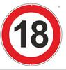 Keine LKWs erlaubt Runde Blechschild Roter Kreis Verkehrsverbot Metallwandplakette Industrielles Dekor für Garage Lagerhaus Straße