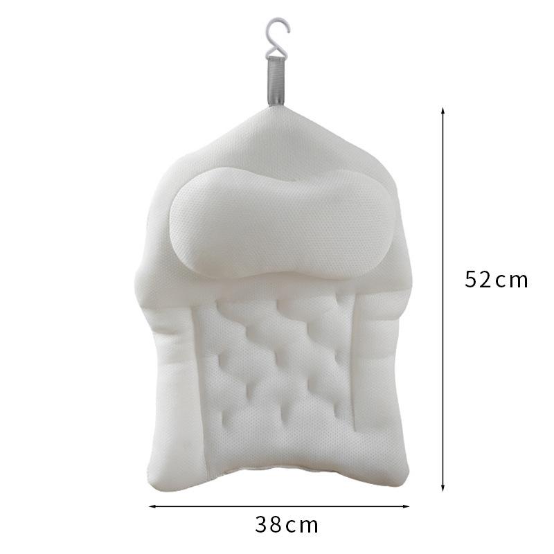 

1pc The White Bathtub Pillow for Hotel Hot Spring SPA Massage Is Anti-slip Modern and Simple Gift Polyester Fiber Bathroom Ware