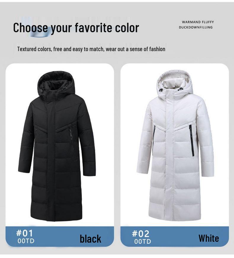 Winter Long Down Jacket Unisex – Over-the-Knee Thickened Warm Cotton Coat