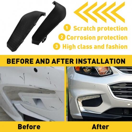 Pair Front Fog Bumper Light Lamp Trim Cover Black For Malibu Chevrolet 23478393