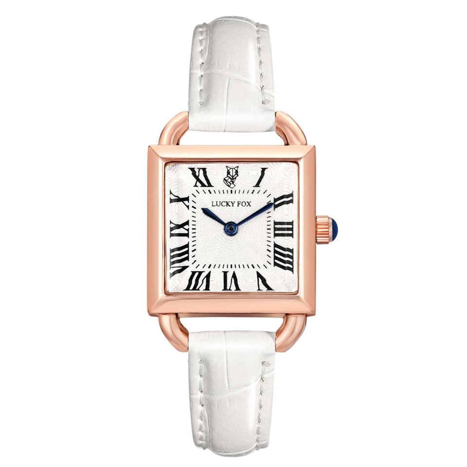Tomi Luckyfox L28 Women s Luxury Fashion Quartz Watches Roman Numerals Leather Band Ladies Wristwatch for Business Women Watches