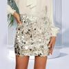 Women's New Shiny Stage Performance Dress, Fashion Shiny Sexy Bodycon Mini Skirt