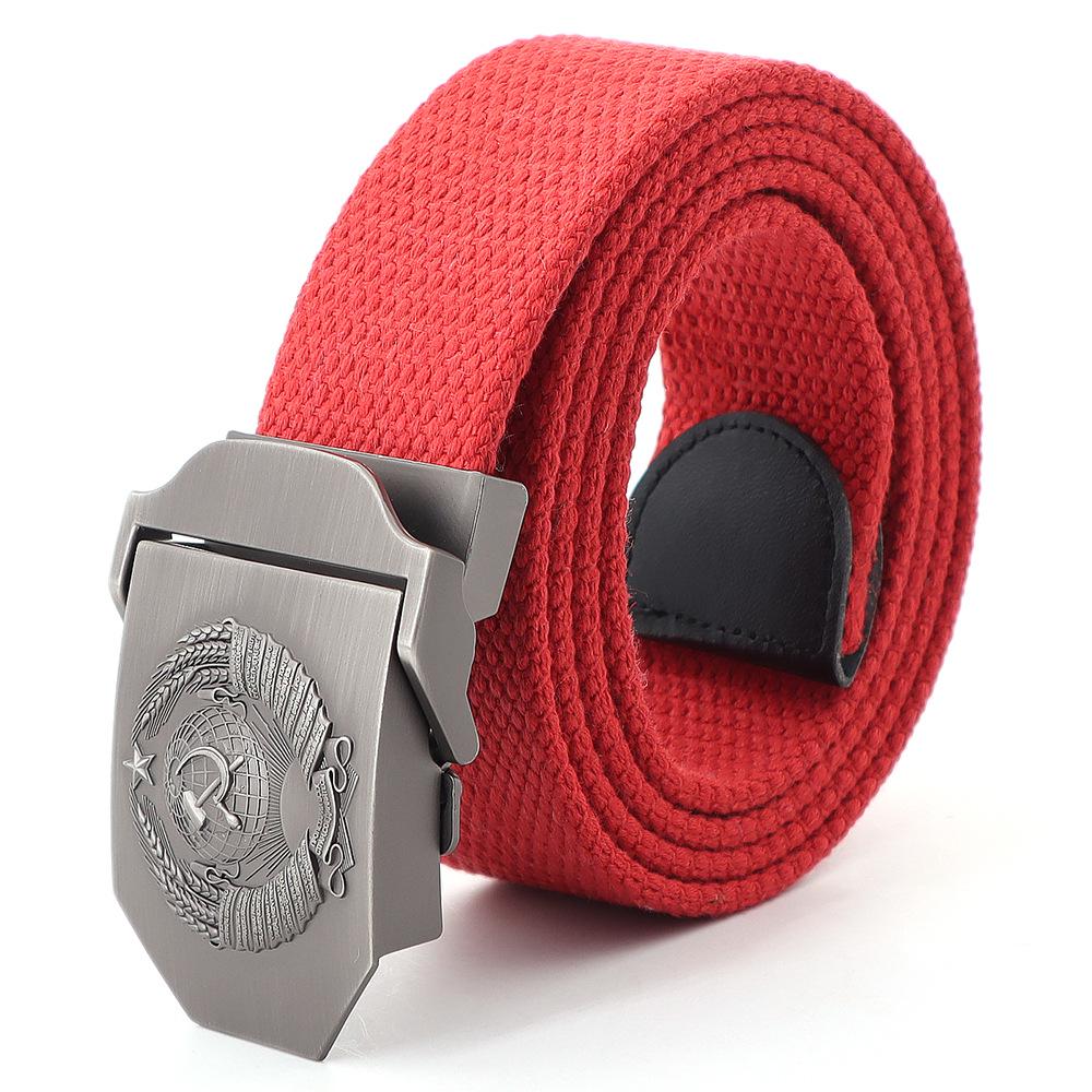 Dicker Canvas Gürtel mit Legierungsschnalle für Freizeithosen