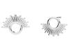 Silver Stud Earrings Large Hoops Knots Oxidized Silver