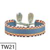 Handmade Bohemian Embroidered Logo Tassel Bracelet - Ethnic Style Friendship Band