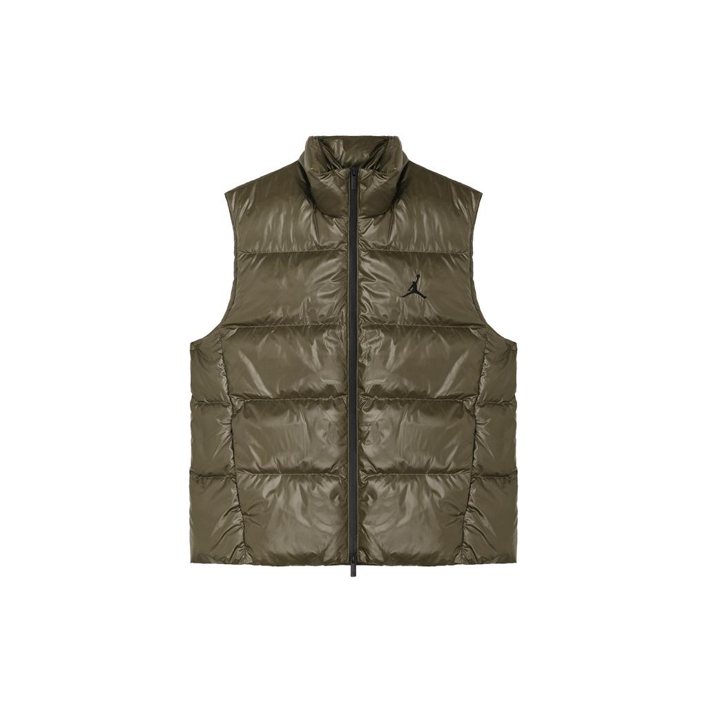 Jordan Flight Therma-FIT Loose Comfortable Warm Zip Puffer Vest Men Vest Medium-Olive FV7274-222
