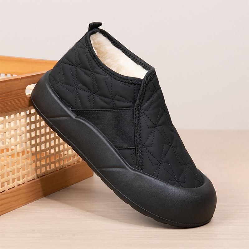 

Зимние ботинки, Водонепроницаемые и теплые, Хлопковые ботинки с высоким голенищем для женщин, Флисовая и утолщенная обувь, Тканевая обувь 35