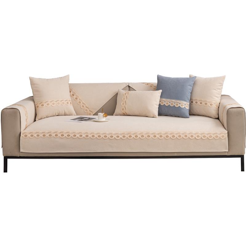 Sofa Cushion Four Seasons Universal Nordic Simple Light Luxury Seat Cushion Non-Slip Cover Cover Cushion Backrest Towel Cover Cloth Thickened