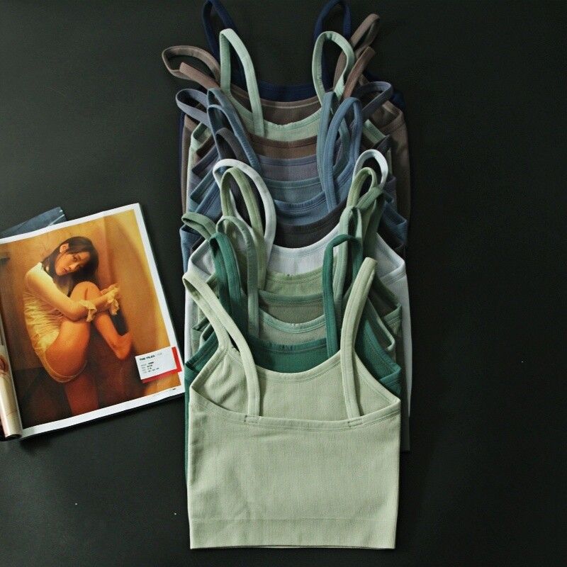 European and American Single without Chest Pad Sports Intimates Double-Layer Quick-Drying Parallel Strap Fitness Yoga Vest Breathable Vest