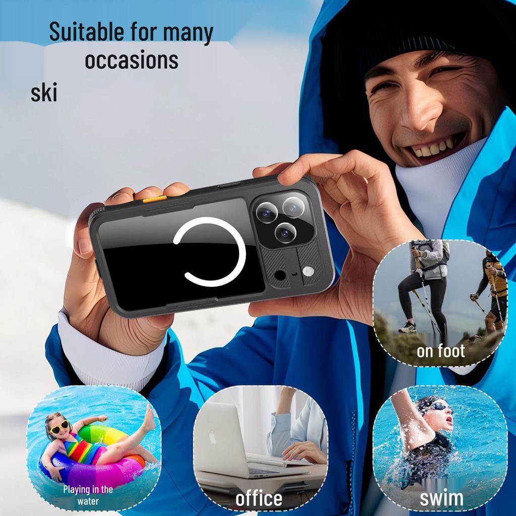 iPhone 17 Pro Waterproof Diving Case for Outdoor Use