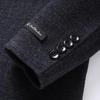 Yalu EY Men's Plaid Wool Blend Lapel Coat with Down Liner