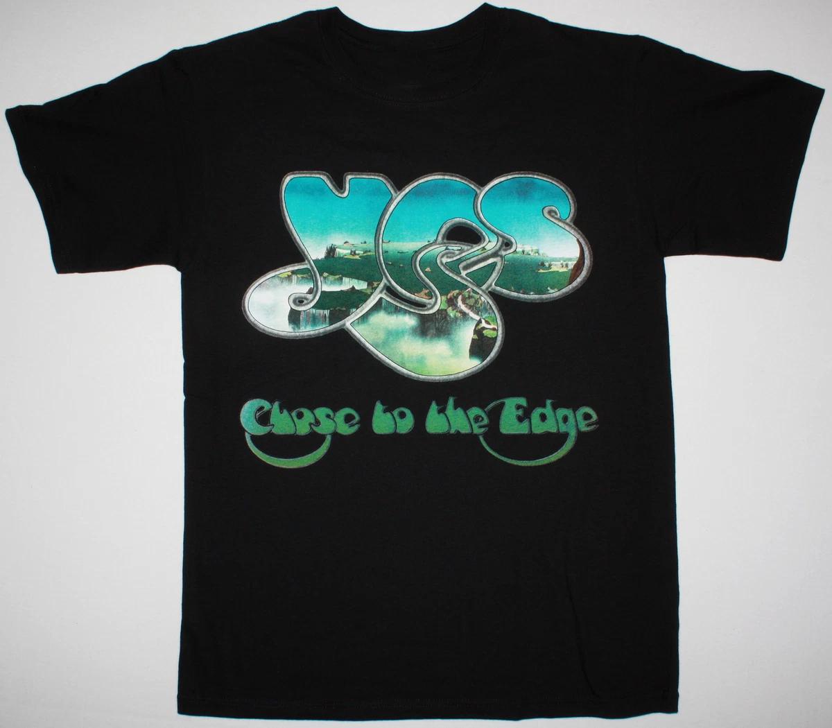 Men s and Women s T-shirts YES CLOSE TO THE EDGE 72 sHort Sleeve Cotton Black Men XS
