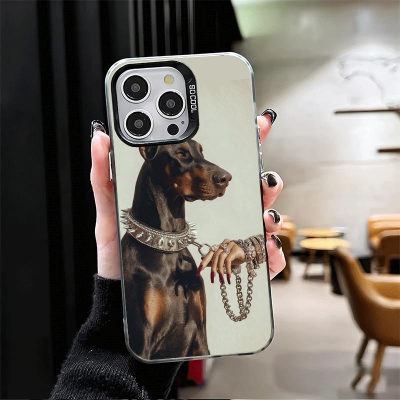Doberman Dog Cool Soft Phone Case for iPhone 15 16 17 Pro Max 17Air 16E 14 Plus 13 12 Mini Shockproof Cover Back Shell