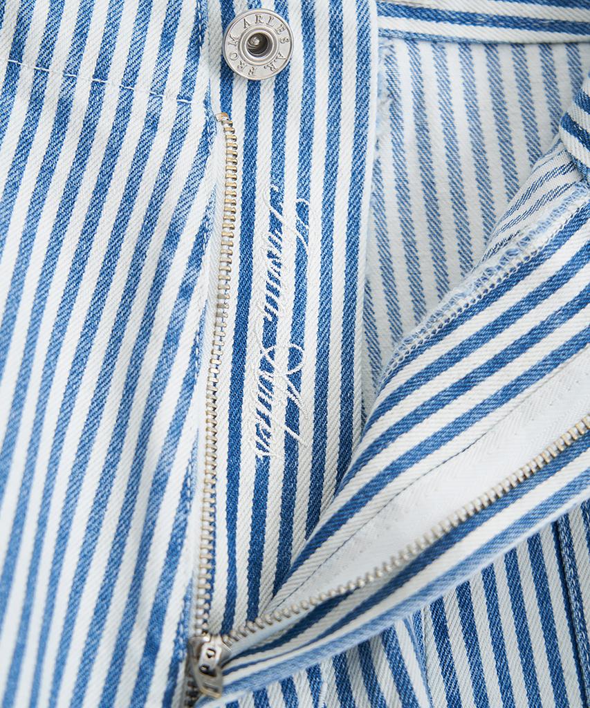 Peulomaleul Wide Fatigue Denim Pants / Stripe