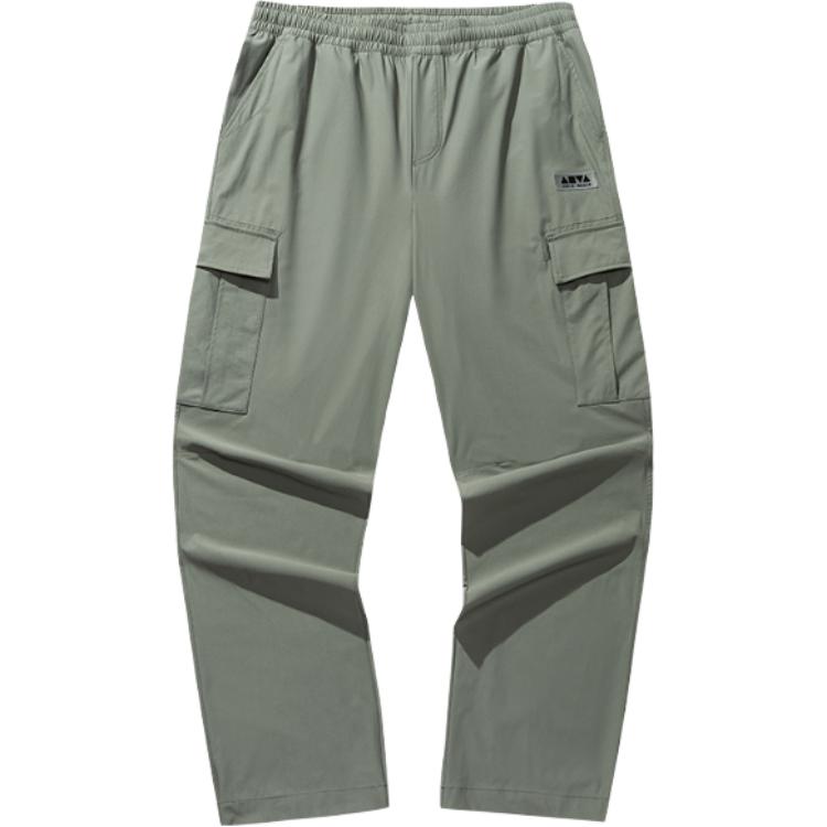 Anta Comfortable Simple Solid Color Versatile Loose Thin Casual Mid-Waist Cargo Pants Unisex pants Grass-Gray-Green 172528508-1