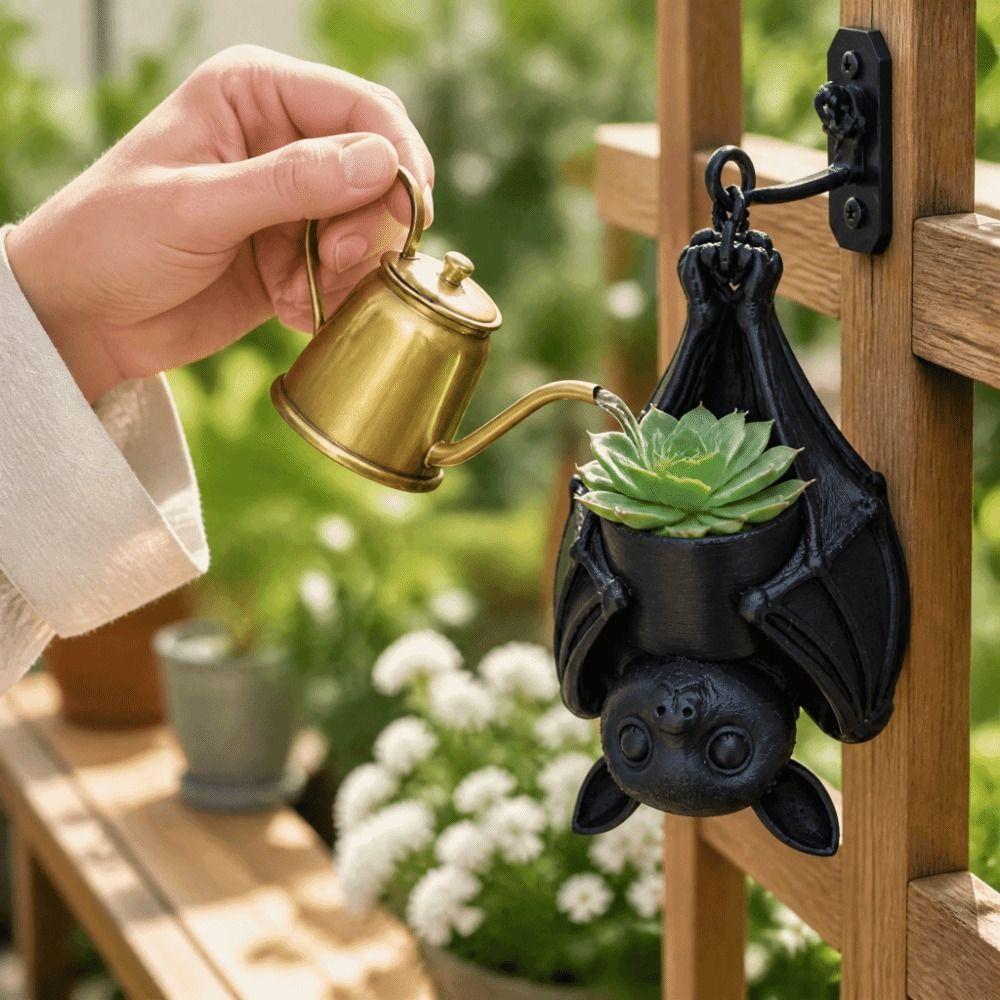 3D Printed Upside Down Bat Hanging Planter Plastic Animal Succulent Planter Halloween Party