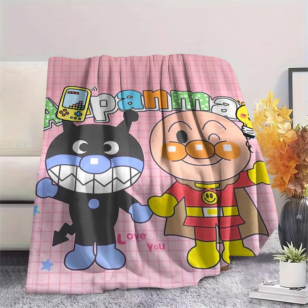 

Anpanman Anime Flannel Blanket, Soft Warm Throw for Home Decor, Ideal Gift for Fans, Cozy Bedding for Sofa Bed Living Room 75x90cm