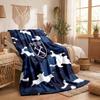 Coperta in Flanella con Stampa West Ham United Calcio Morbida Calda Coperta da Divano Letto per Casa Ufficio Camera da Letto