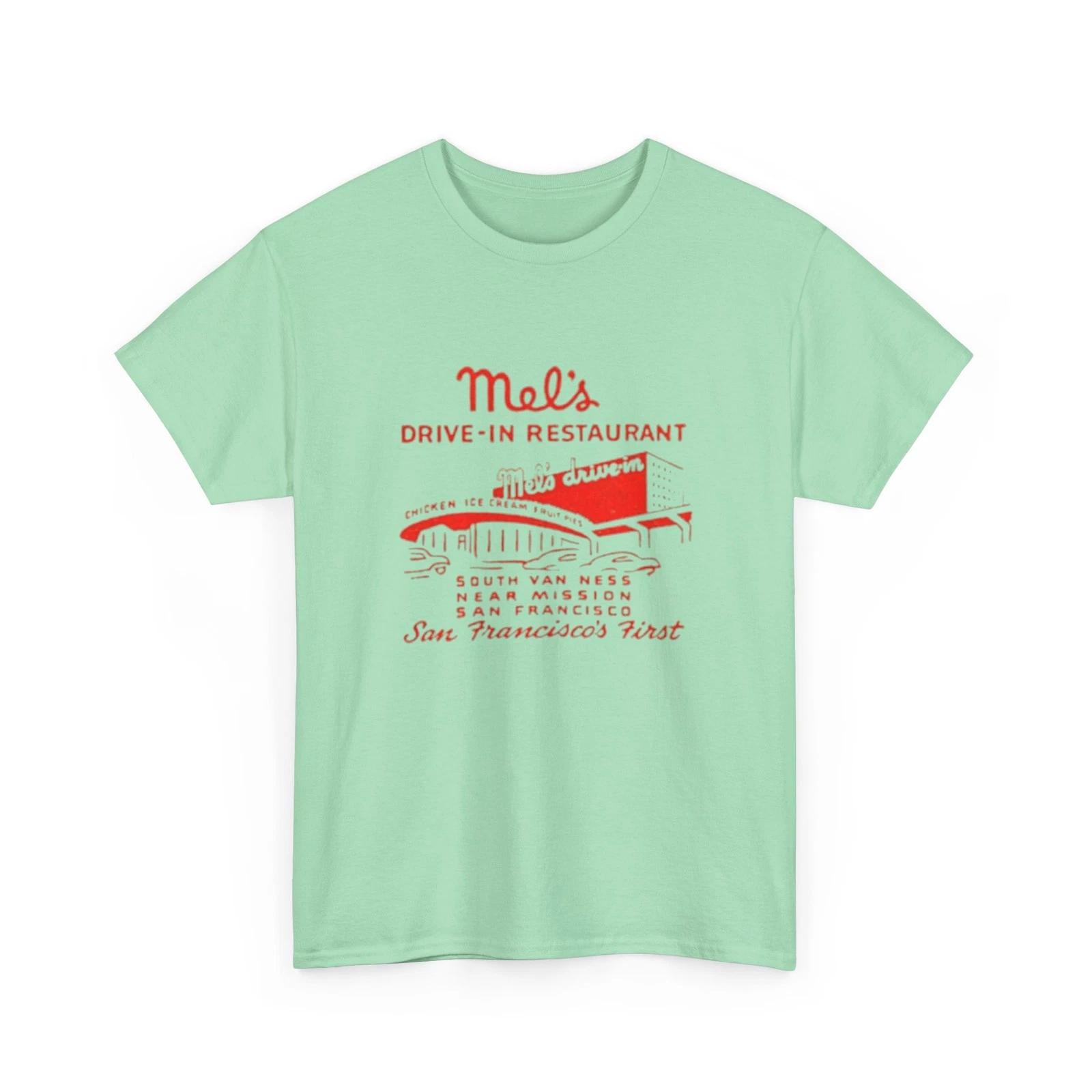 Ресторан Mel s Drive-In Футболка с принтом American Graffiti Иконический Коллекционный L