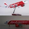 1/150 Scale 47cm Airplane 320 A320 Aircraft AirAsia Airline Model W Light and Wheel Plastic Resin Plane Collections Available