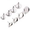 ( Kein Verblassen ) 6mm 8mm 10mm 12mm 20 Stück Edelstahl Vertikal hängende Ohrstecker, Ohrstecker Rohling/Basis, Passend für 6-12mm Cabochons,