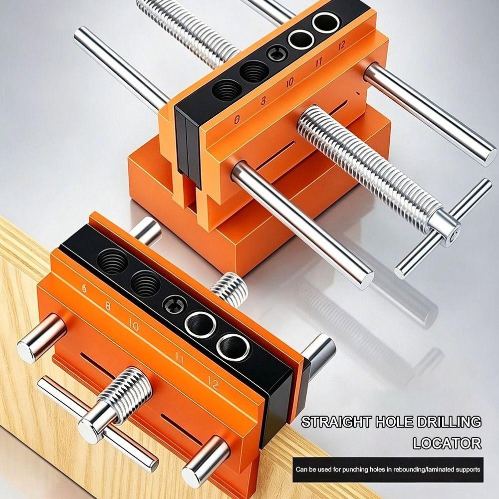 Precision Align Drill Locator Clamp Fixed Woodworking Clamp Wood Punch Tool Mortise Drilling