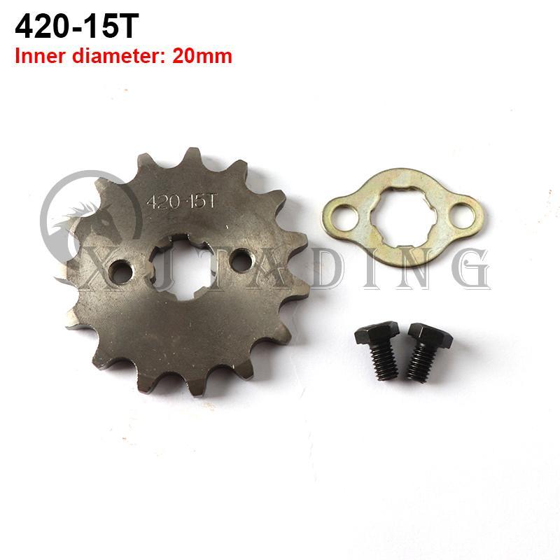 420#20MM 10 11 12 13 14 15 16 17 18 19T Toothed Sprocket&Fixed Plate Lock for 50-125cc Motorcycle Pit Dirt Bike ATV Go Kart Quad