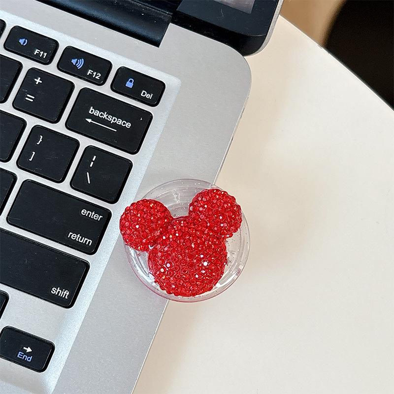 Magnetic Rhinestone Mickey Mouse Phone Holder & Rotating Finger Ring