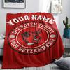 1PC Manta de Franela Personalizada con Nombre Patrón de Kaiserslautern Adecuada para Todas las Estaciones para Decoración del Hogar Calidez y Comodidad Regalos Regalo de Vacaciones_xia