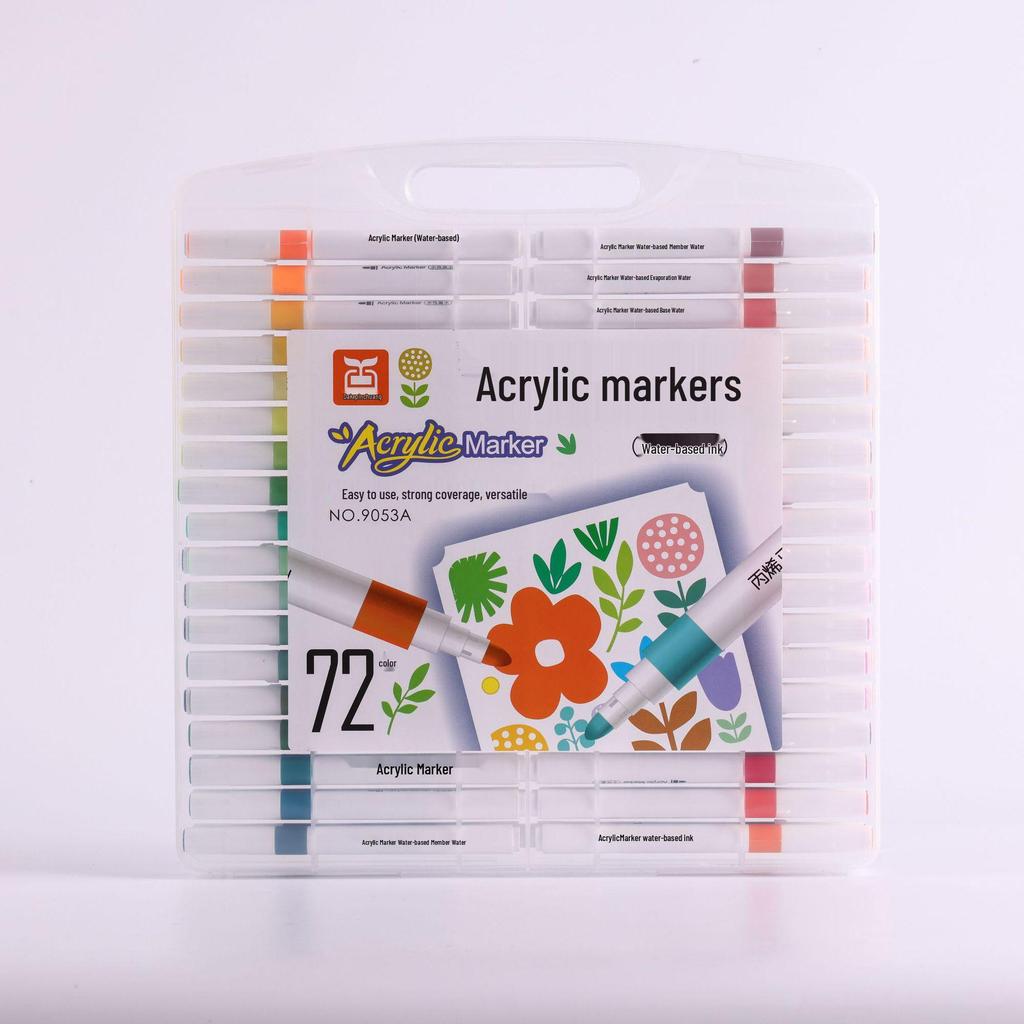 Dake Pincang Large Capacity Waterproof Acrylic Marker Pens - Round Tip, Non-toxic, Perfect for DIY Graffiti and Student Use.
