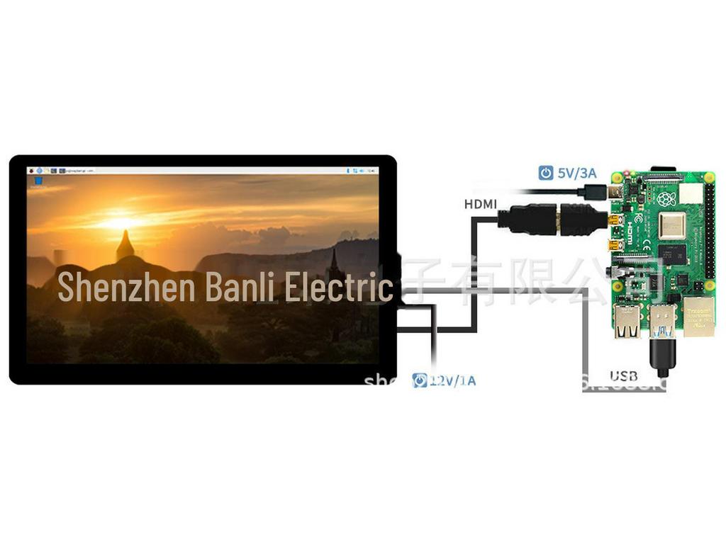 15.6" 1080P Capacitive Touchscreen HDMI Display for Raspberry Pi