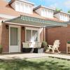 Retractable Awning Green and White 400 X 300 Cm