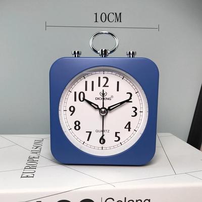 Despertador silencioso moderno movimento de quartzo quadrado cabeceira mostrador analógico mesa plástico abs