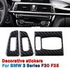 Real Carbon Fiber Interior Trim Decor Cover Sticker For BMW 3 4 Series F30 F34 M