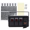 3 Gang Rocker Switch Panel DC12?24V On Off Toggle Switch with PD Type C and QC3.0 USB Charger