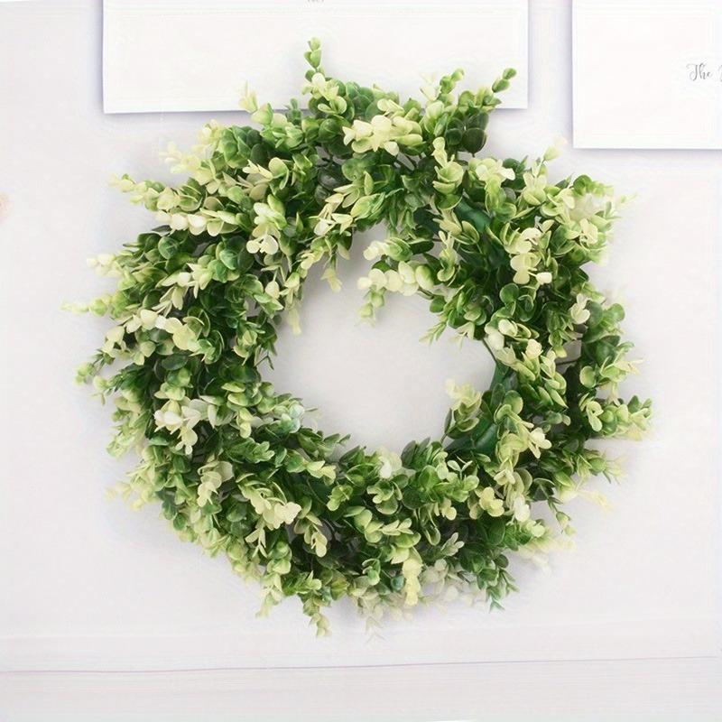 Living room home decoration artificial plant garland gardening door decoration wreath eucalyptus grass ring