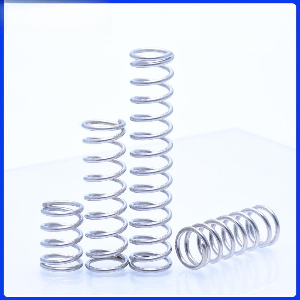 304 Stainless Steel Compression Springs - Wire Dia. 1mm, Outer Dia. 6-20mm