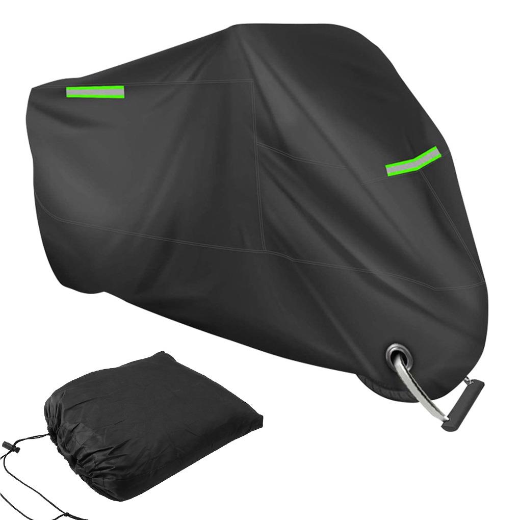 Motorcycle Rain Cover Outdoor Motorbike Waterproof Dust Proof Cover with Reflective Strip