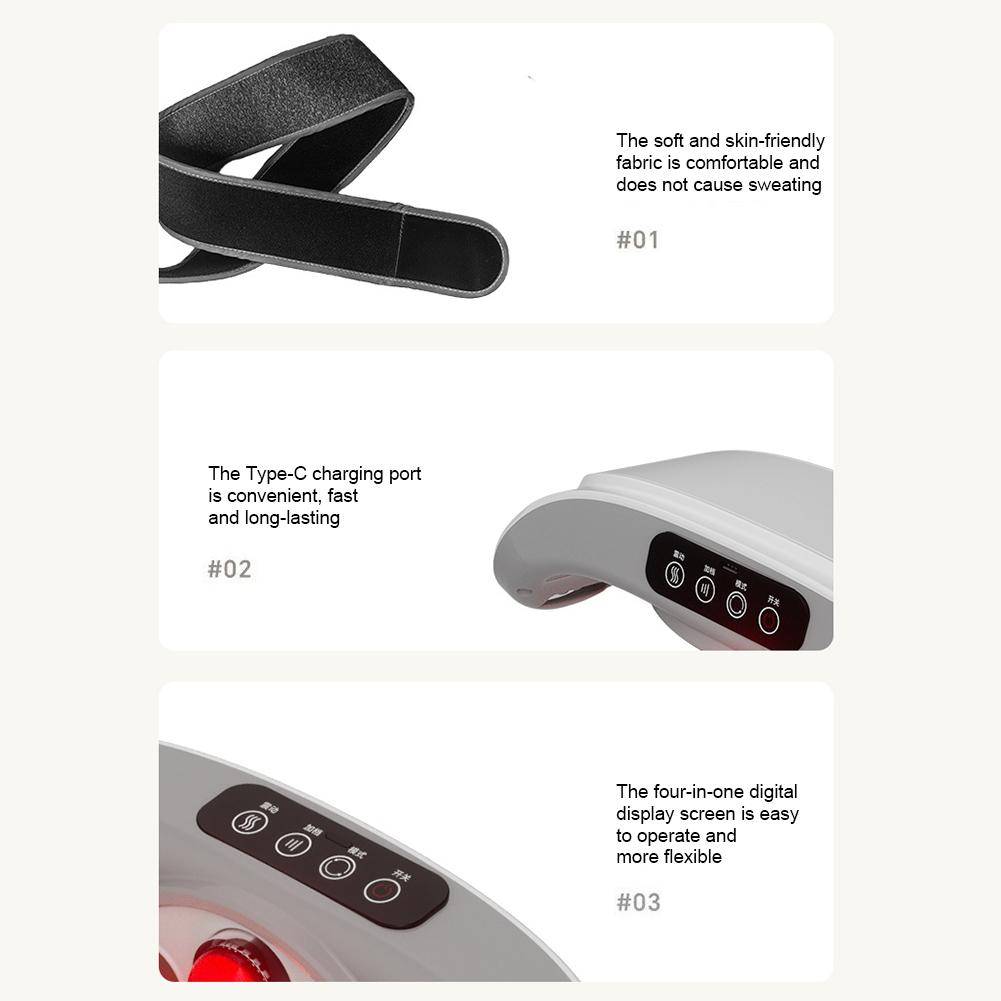 Electric Abdominal Massager Adjustable Bian Stone Tummy Kneading Instrument Bianstone Belly Rubbing Instrument for Waist Abdomen